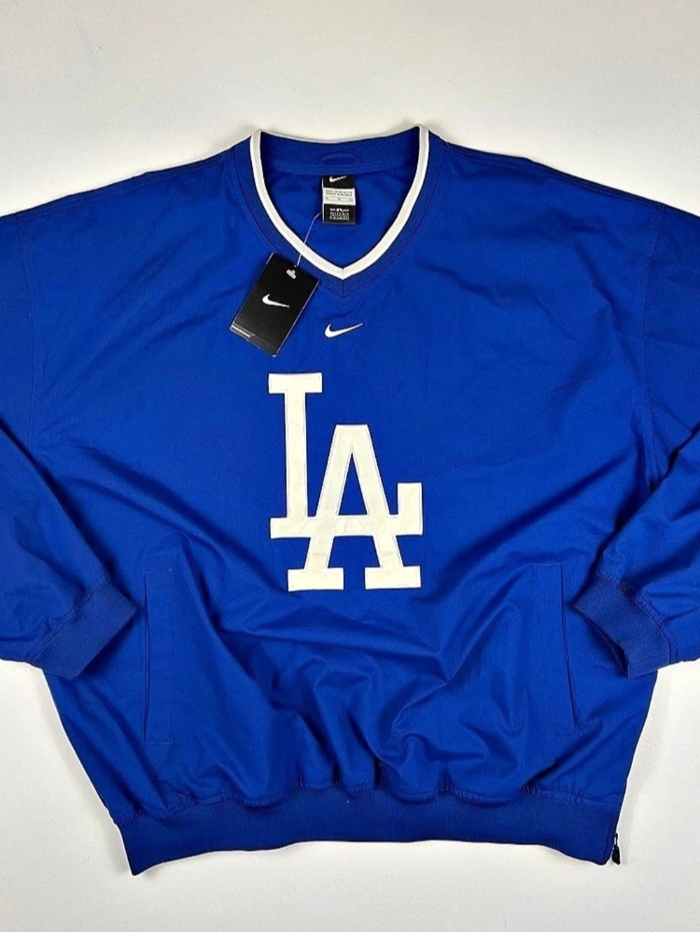 Nike Team Los Angeles Dodgers Pullover Windbreaker Mens XL Blue NEW WITH TAGS